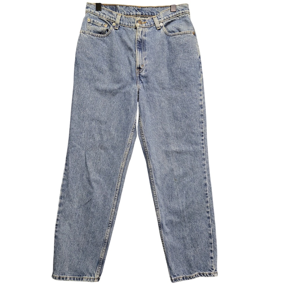 Levi's 512 Slim Fit Straight Leg Vintage 90s Jeans 12 Reg S Blue High Waisted - Picture 2 of 13